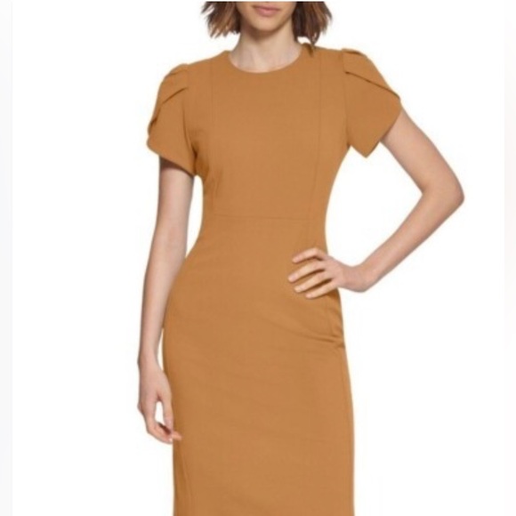 Calvin Klein Women's Sheath Dress, Cap Sleeve,‎ Fitted, Career, Cocktail-Size 6 - Picture 1 of 3